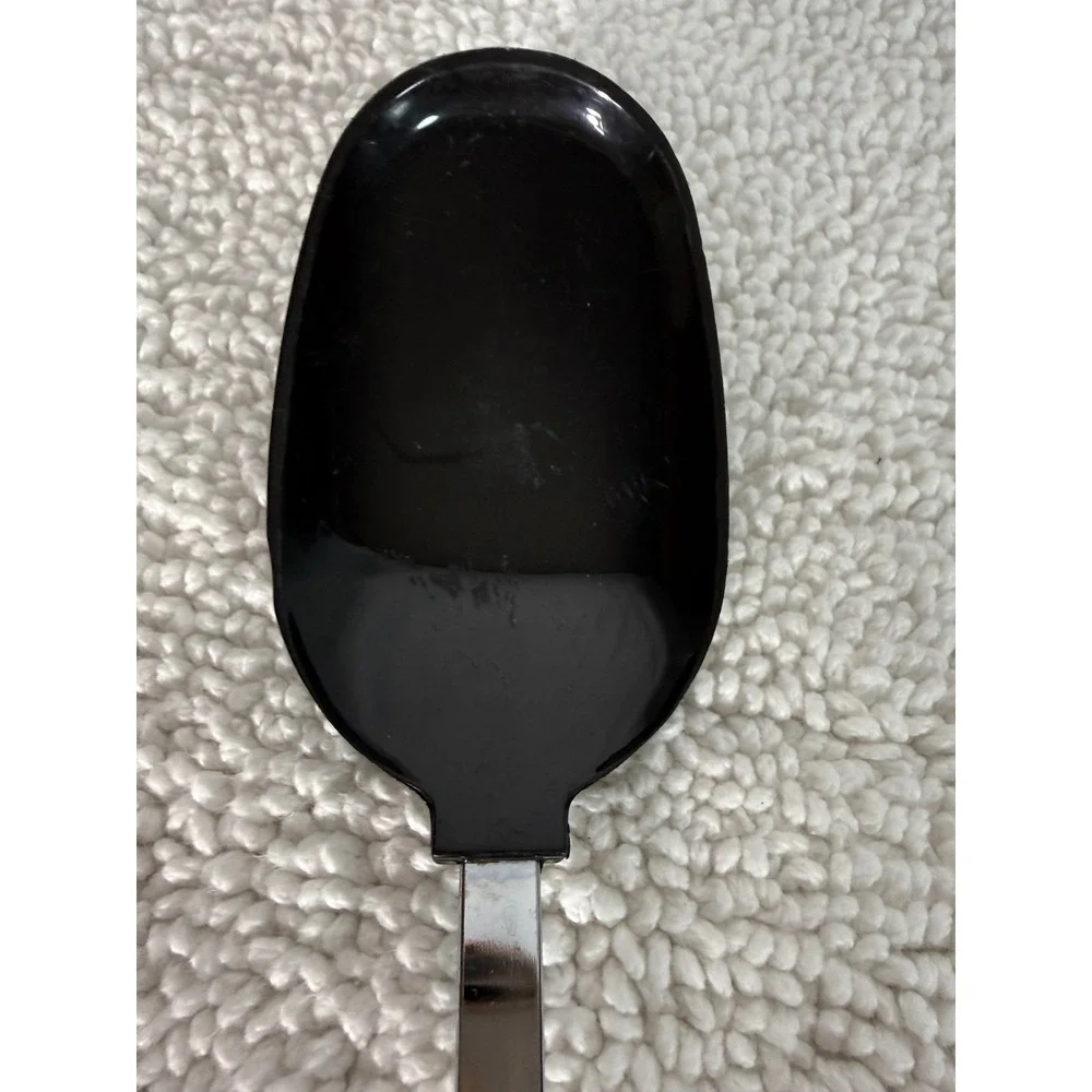 Vtg Ekco Black Solid Spoon Kitchen Utensil Max 400F Heat Resistant Cooking Spoon